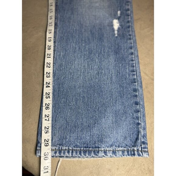 Vintage One Tough Brand Light Wash Distressed Jeans 36x30 - Picture 12 of 13